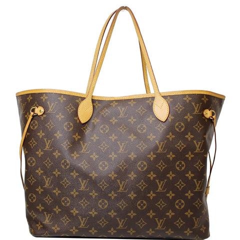 LOUIS VUITTON Neverfull GM Monogram Canvas Tote Shoulder Bag Brown