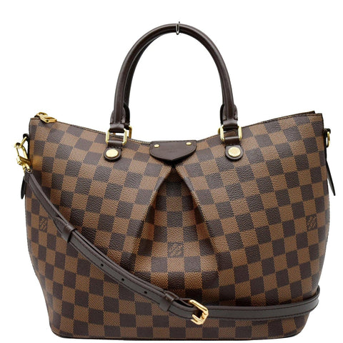 LOUIS VUITTON Siena MM Damier Ebene Shoulder Bag Brown - New Year Deals