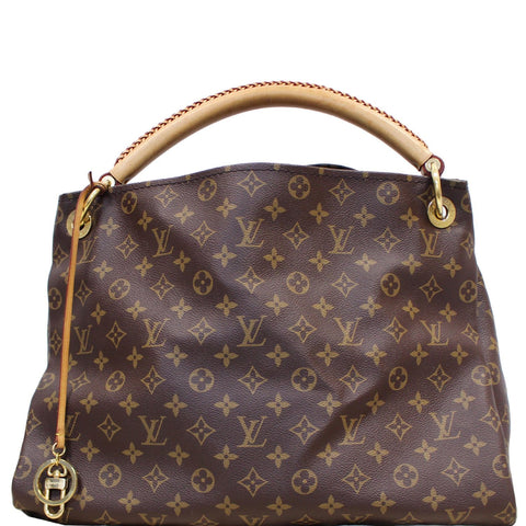 LOUIS VUITTON Artsy MM Monogram Canvas Shoulder Bag Brown