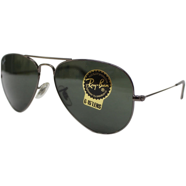 RAY-BAN Aviator 3025 Sunglasses Crystal Green G-15 Lens