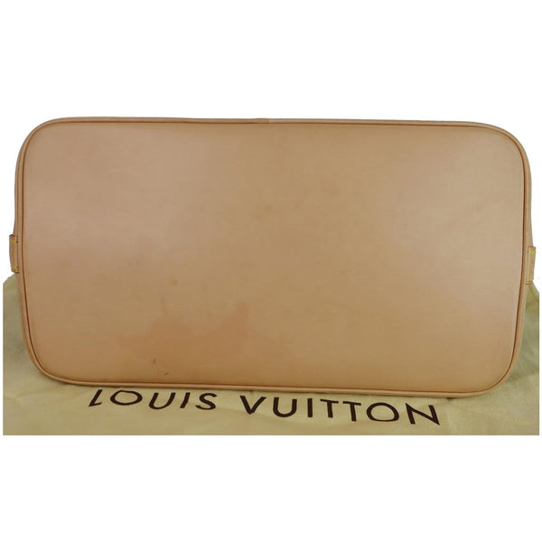 Louis Vuitton﻿ Alma Monogram Canvas Satchel Handbag flat plain bottom