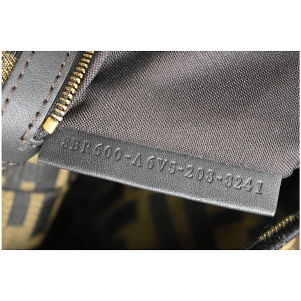 FENDI Mini Baguette Zucca Canvas Shoulder Bag Brown