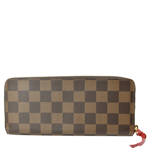 LOUIS VUITTON Clemence Monogram Canvas Zippy Wallet Brown