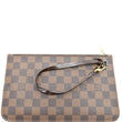 LOUIS VUITTON Neverfull MM Damier Ebene Pochette Wristlet Pouch Brown
