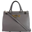 Gucci Zumi Medium Grainy Leather Top Handle Bag Dusty Grey 564714