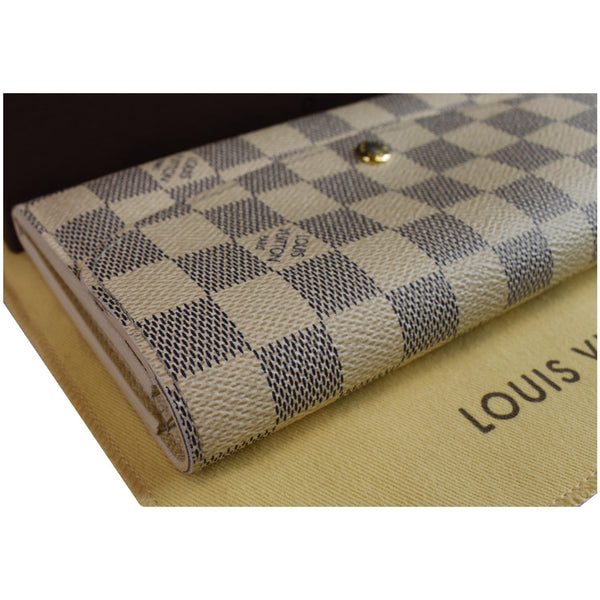 LOUIS VUITTON Emilie Damier Azur Wallet White
