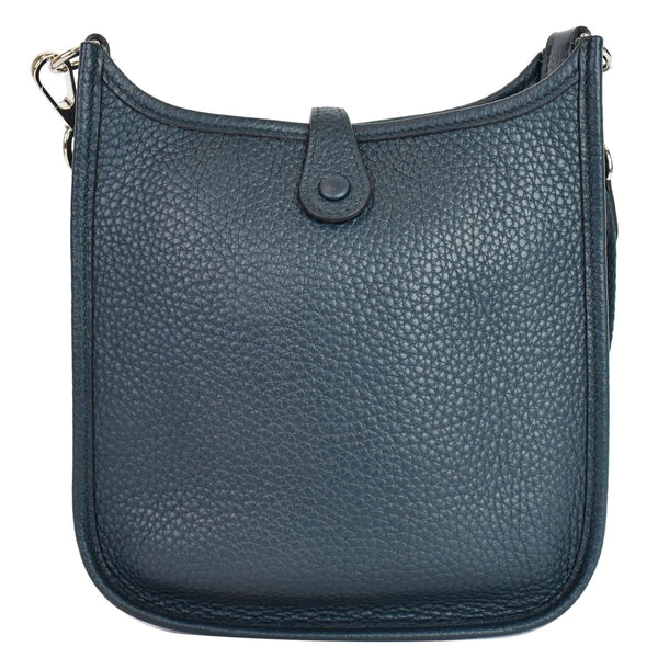 HERMES Evelyne TPM Clemence Leather Shoulder Bag Dark Green