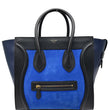 CELINE Mini Luggage Nubuck Calfskin Suede Leather Tote Bag Tri-Color