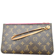 LOUIS VUITTON Neverfull MM Monogram Canvas Pochette Wristlet Pouch Brown