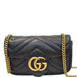 Gucci GG Marmont Super Mini Leather Crossbody Bag Black