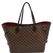 LOUIS VUITTON Neverfull GM Damier Ebene Tote Bag Brown