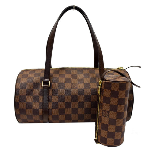 LOUIS VUITTON Papillon 26 Damier Ebene Shoulder Handbag Brown