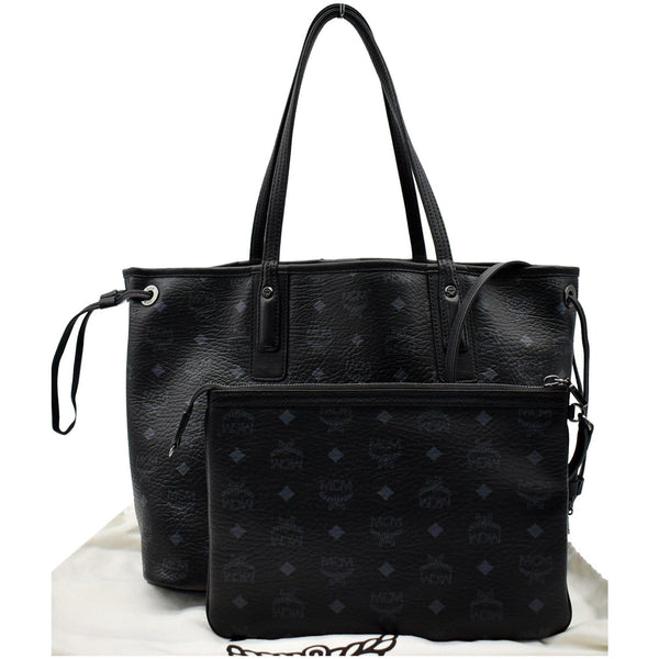 MCM Liz Visetos Reversible Shopper Tote Bag Black - DDH