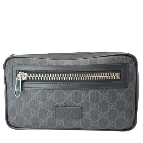 GUCCI GG Supreme Canvas Belt Bumbag Black 474293