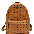 MCM Stark Classic Visetos Canvas Backpack Bag Cognac