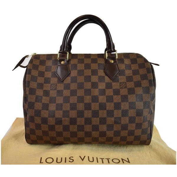 Louis Vuitton Speedy 30 Damier Ebene Satchel Bag Brown -  front preview