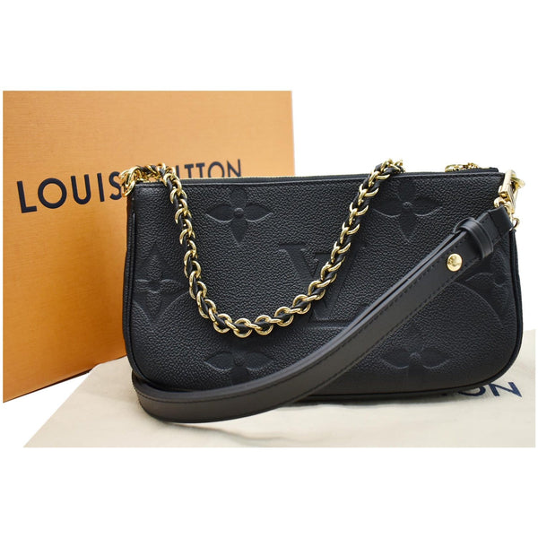 LOUIS VUITTON Multi Pochette Accessories Empreinte Clutch Bag Black