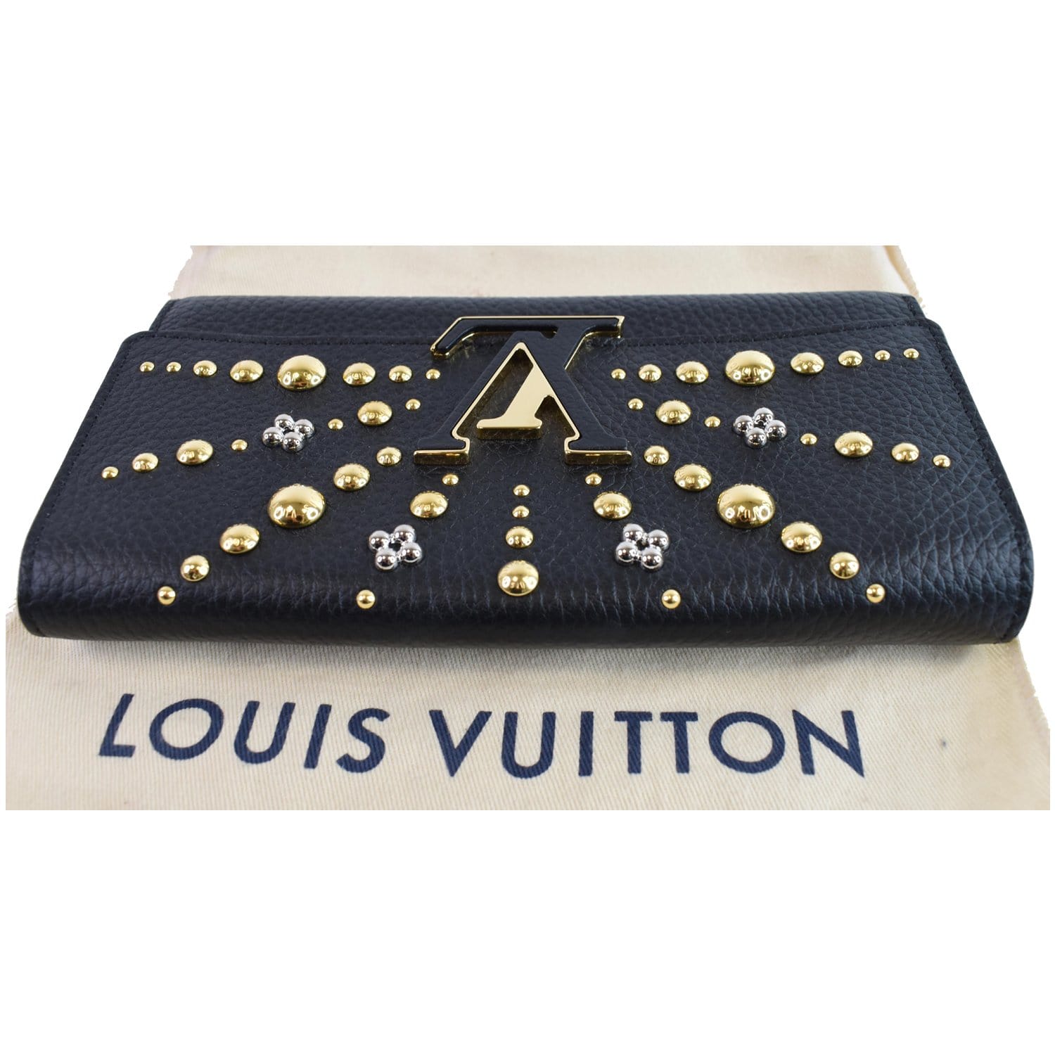 Capucines leather wallet Louis Vuitton Black in Leather - 27978032