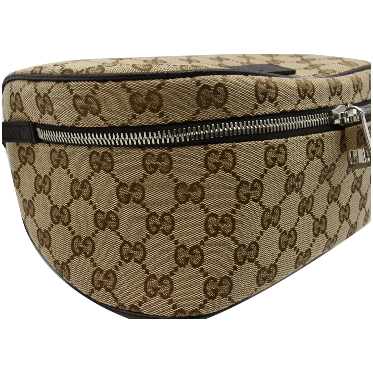 Gucci Monogram Canvas Belt Bag Dark Brown