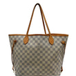 LOUIS VUITTON  Neverfull MM Damier Azur Tote Shoulder Bag White