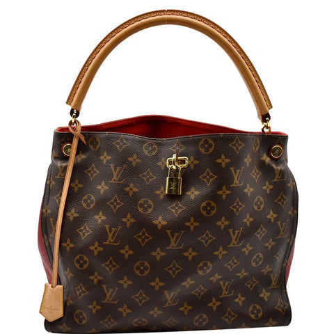 LOUIS VUITTON Gaia Monogram Canvas Shoulder Bag Brown
