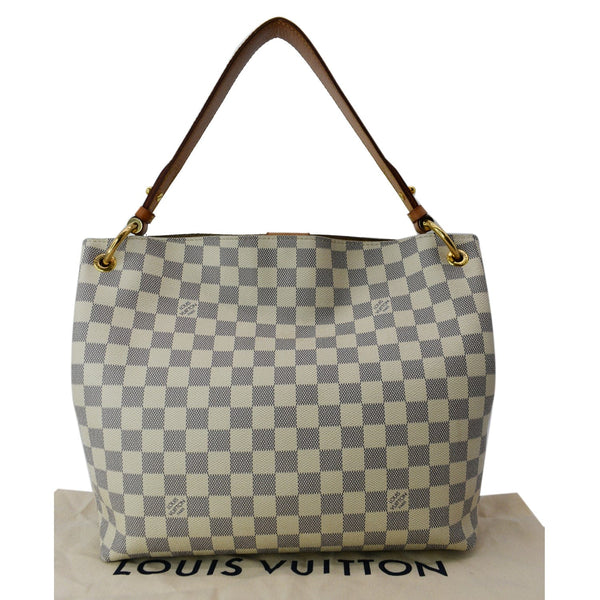 LOUIS VUITTON Graceful PM Damier Azur Shoulder Bag White