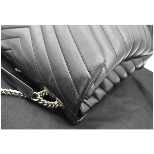 YVES SAINT LAURENT Large Loulou Matelasse Leather Chain Shoulder Bag Black