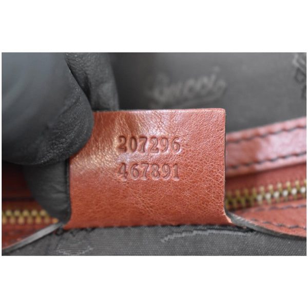 GUCCI GG Crystal Babouska Large Leather Indy Boston Bag 207296 Red