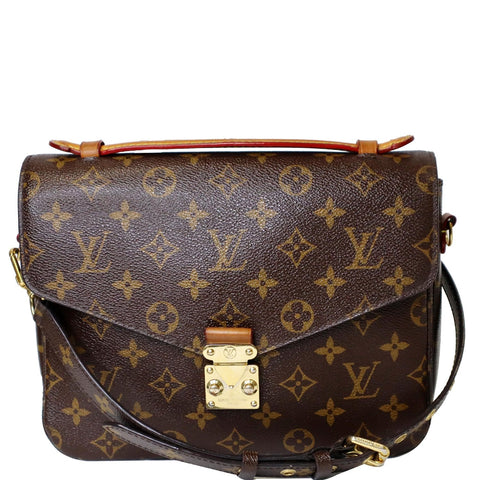 LOUIS VUITTON Metis Pochette Monogram Canvas Crossbody Bag Brown