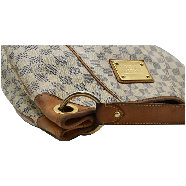 LOUIS VUITTON  Galliera PM Damier Azur Shoulder Tote Bag White