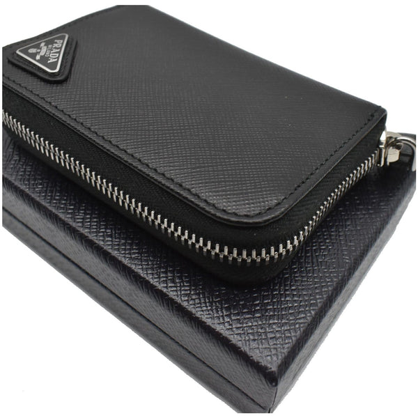 PRADA Saffiano Leather Card Holder Black