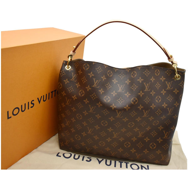 LOUIS VUITTON Graceful MM Monogram Canvas Shoulder Bag Brown