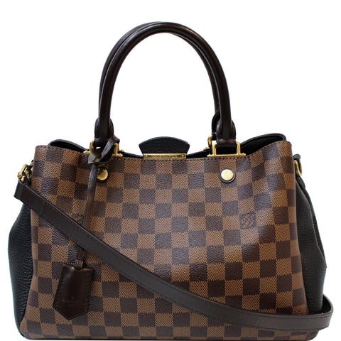 LOUIS VUITTON Brittany Damier Ebene Shoulder Bag Brown