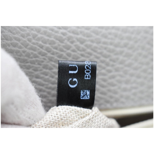 GUCCI Interlocking GG Calfskin Leather Crossbody Bag Grey 510303