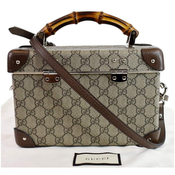 Gucci Globe-Trotter GG Beauty Case Bamboo Bag close view