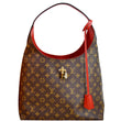 Louis Vuitton Flower Monogram Canvas Shoulder Hobo Bag