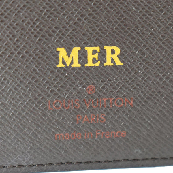 LOUIS VUITTON Agenda MM Damier Ebene Planner Cover Brown