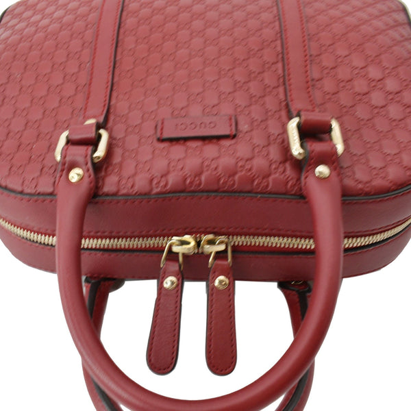 Gucci Microguccissima Small Leather Crossbody Bag Navy Red