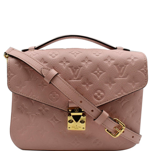 LOUIS VUITTON Metis Pochette Empreinte Leather Crossbody Bag Rose Poudre