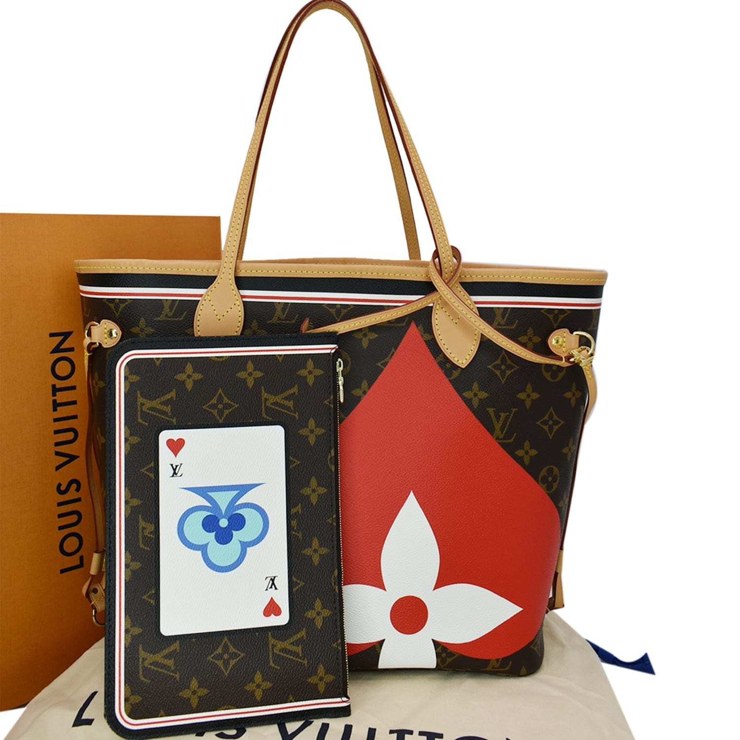Louis Vuitton, Bags, Louis Vuitton Game On Monogram White Neverfull Mm  Shoulder Bag Tote Zip Pouch