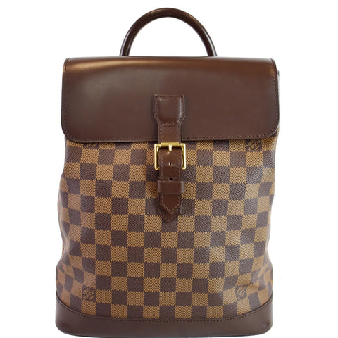 LOUIS VUITTON Soho Damier Ebene Backpack Bag Brown