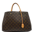 LOUIS VUITTON Montaigne GM Monogram Canvas Shoulder Bag Brown