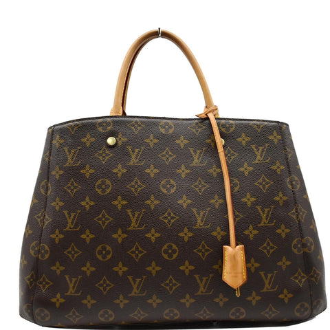LOUIS VUITTON Montaigne GM Monogram Canvas Shoulder Bag Brown