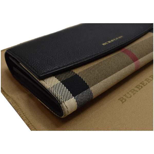 Burberry Porter Continental Leather Wallet - Beige/Black | DDH