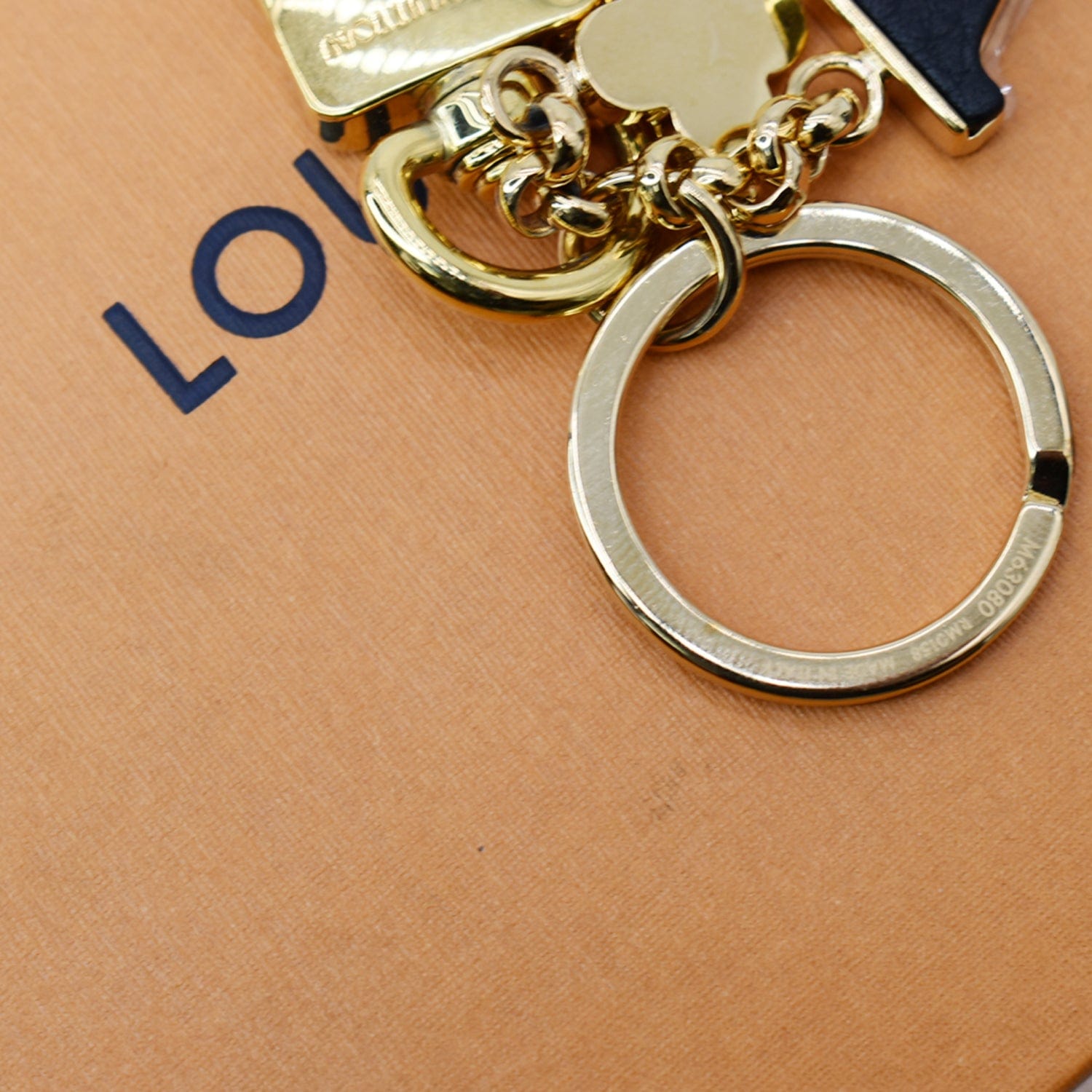 Louis Vuitton M63079 Portocle Capucines Bag Charm Key Ring Metal Women