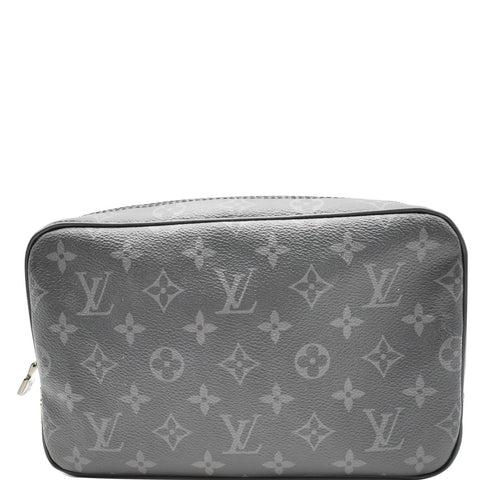 LOUIS VUITTON Toilet GM Monogram Eclipse Pouch Bag Black - Final Sale
