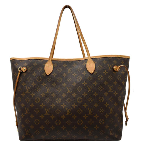 LOUIS VUITTON Neverfull GM Monogram Canvas Tote Bag Brown