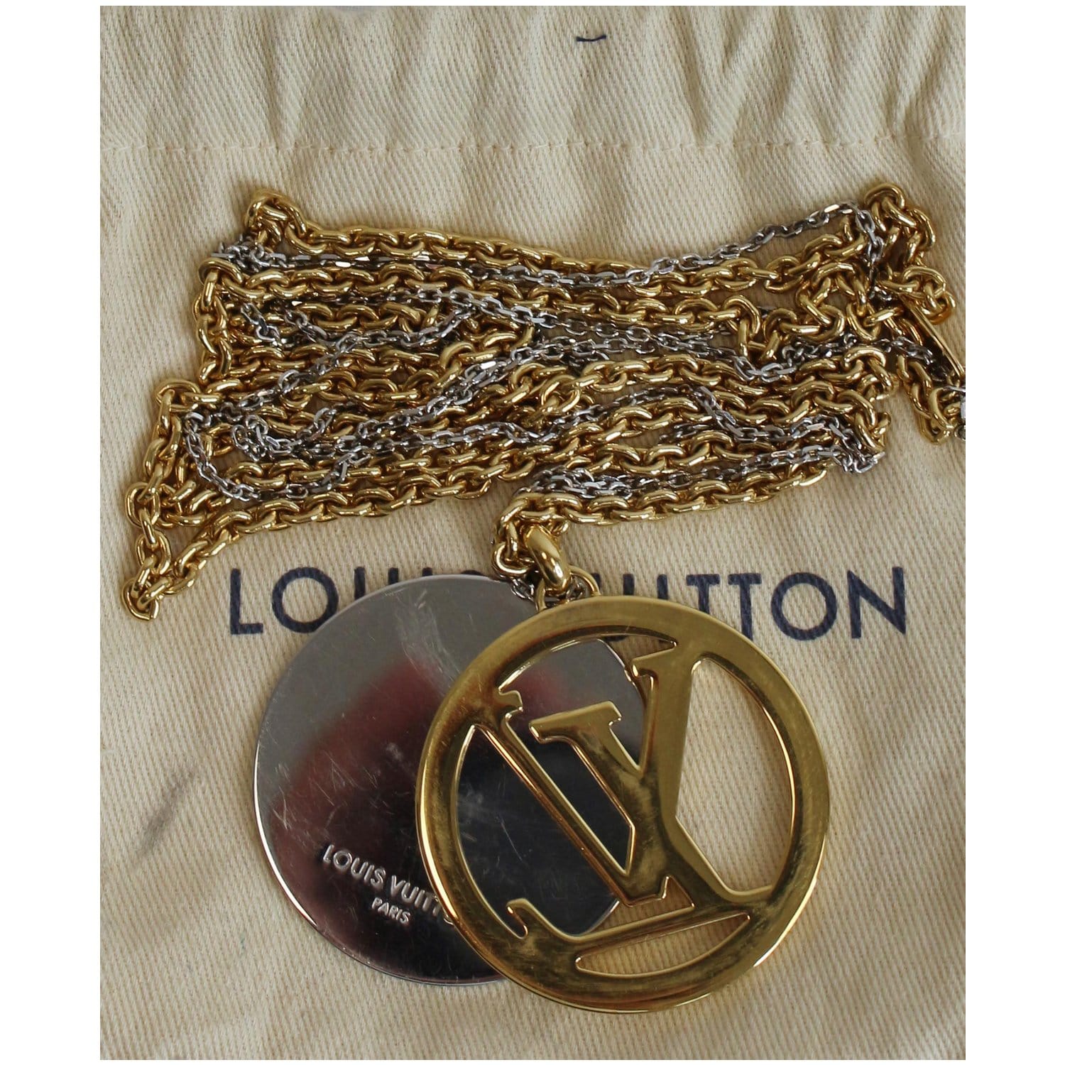 Louis Vuitton Louisette Necklace Gold Brass