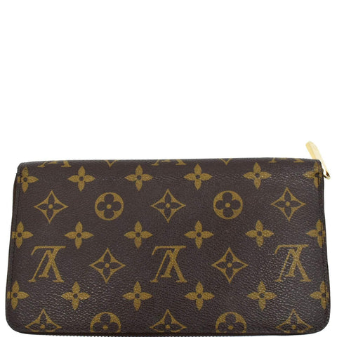 LOUIS VUITTON Zippy Organizer Monogram Canvas Wallet Brown