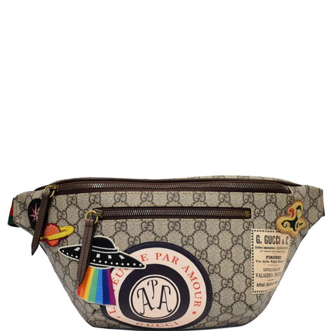 GUCCI Courrier GG Supreme Canvas Belt Waist Bum Bag Beige 529711